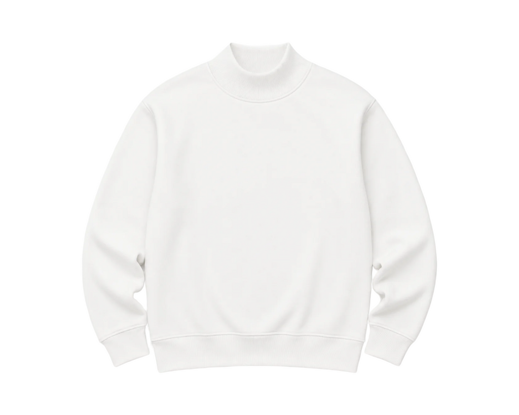Embroidered Personalized Mock Neck Sweatshirt – Custom School, Team Name...