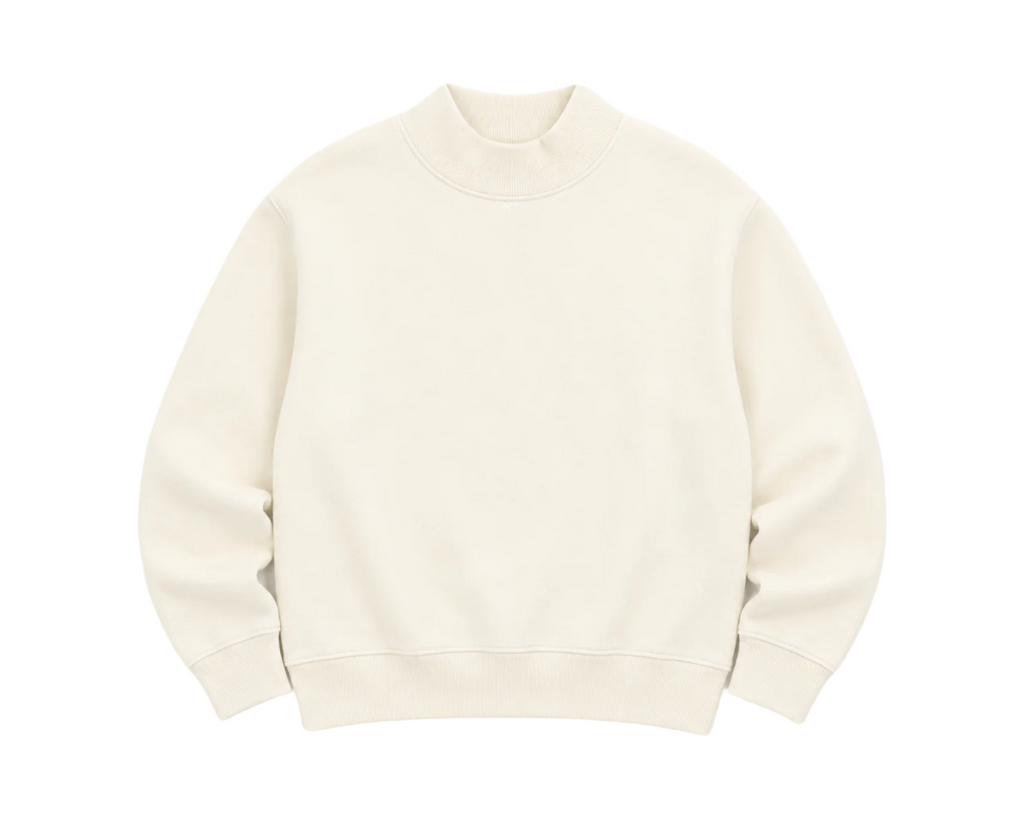 Embroidered Personalized Mock Neck Sweatshirt – Custom School, Team Name...