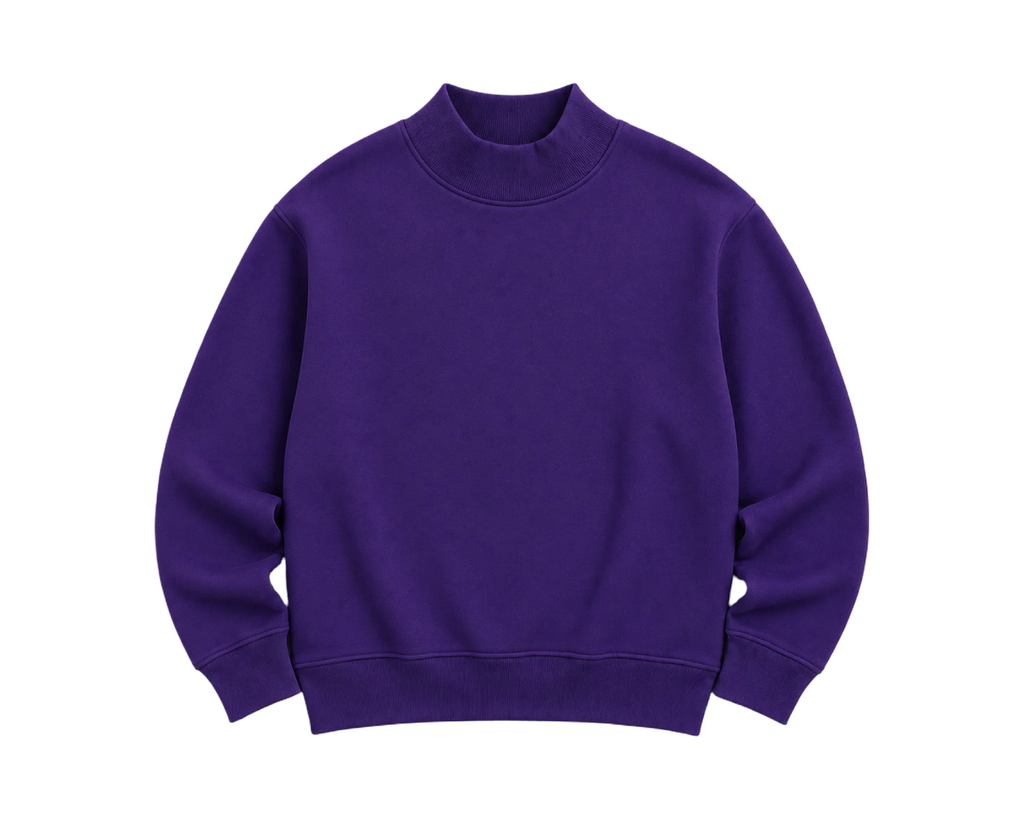 Embroidered Personalized Mock Neck Sweatshirt – Custom School, Team Name...