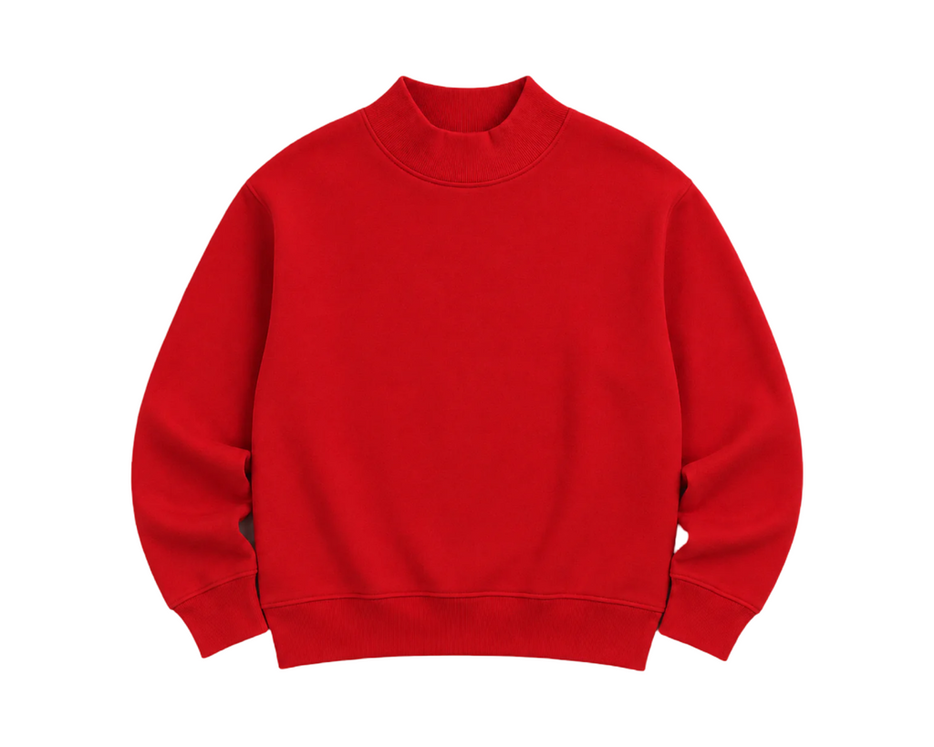 Embroidered Personalized Mock Neck Sweatshirt – Custom School, Team Name...