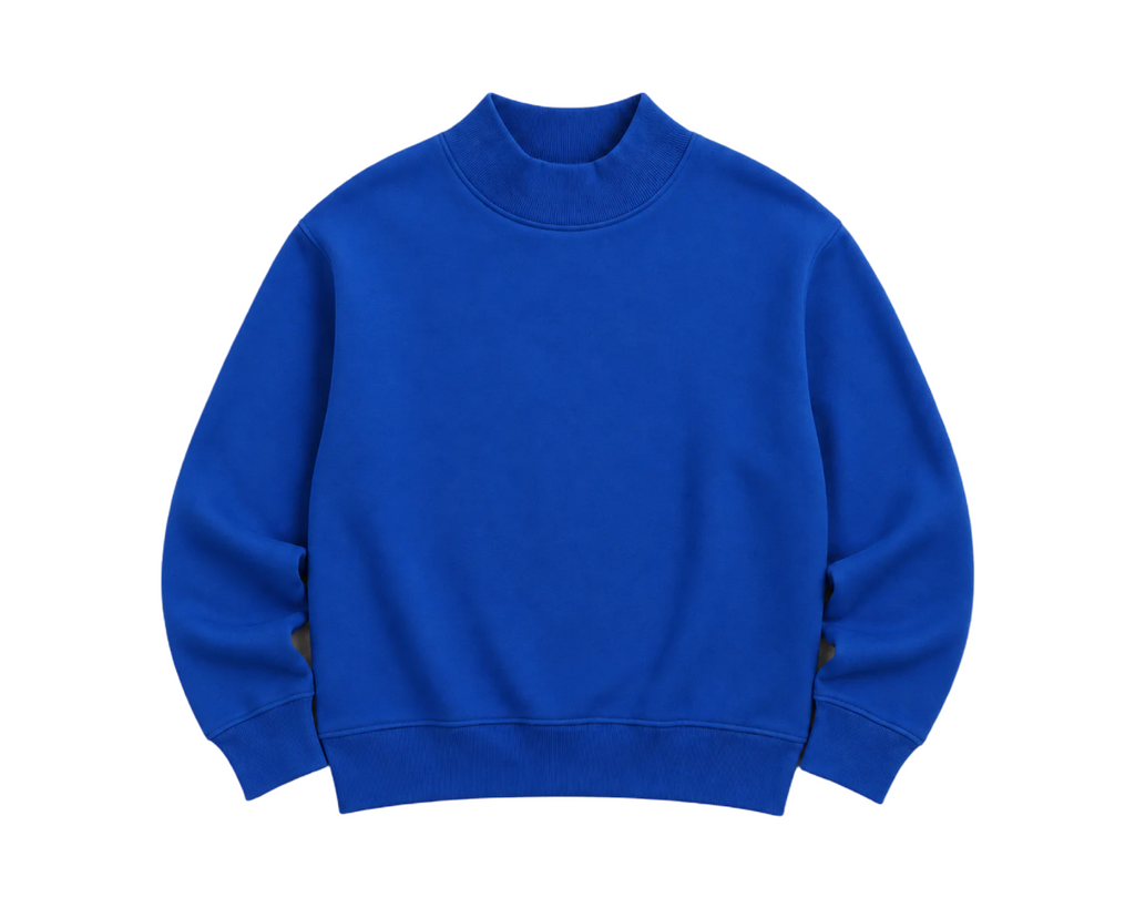 Embroidered Personalized Mock Neck Sweatshirt – Custom School, Team Name...