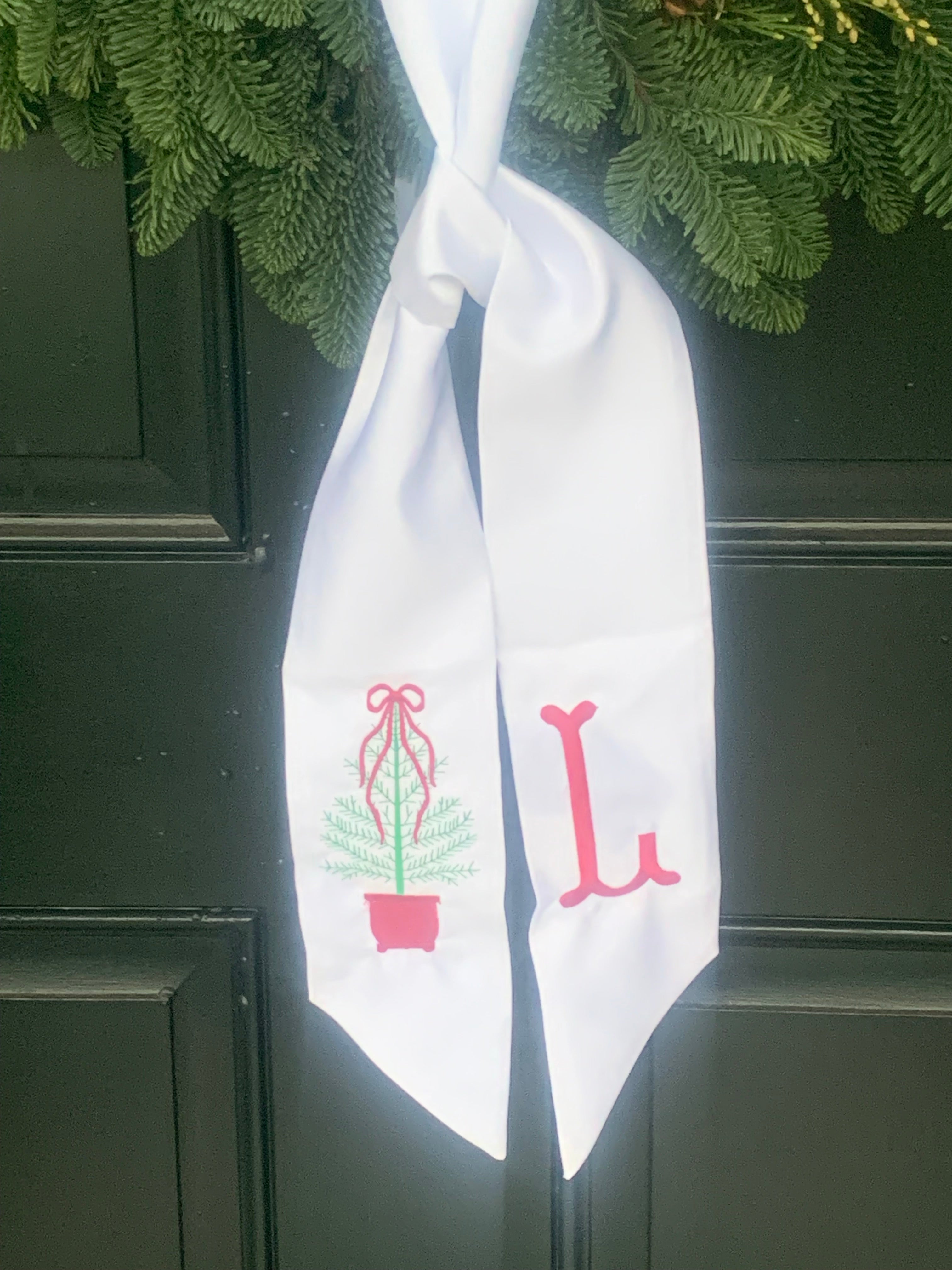 Wreath Sash – Personalized Wreath Sash