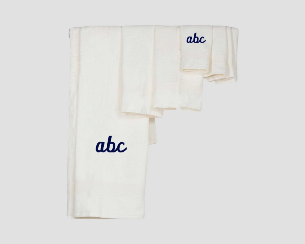 Monogrammed bath towel set