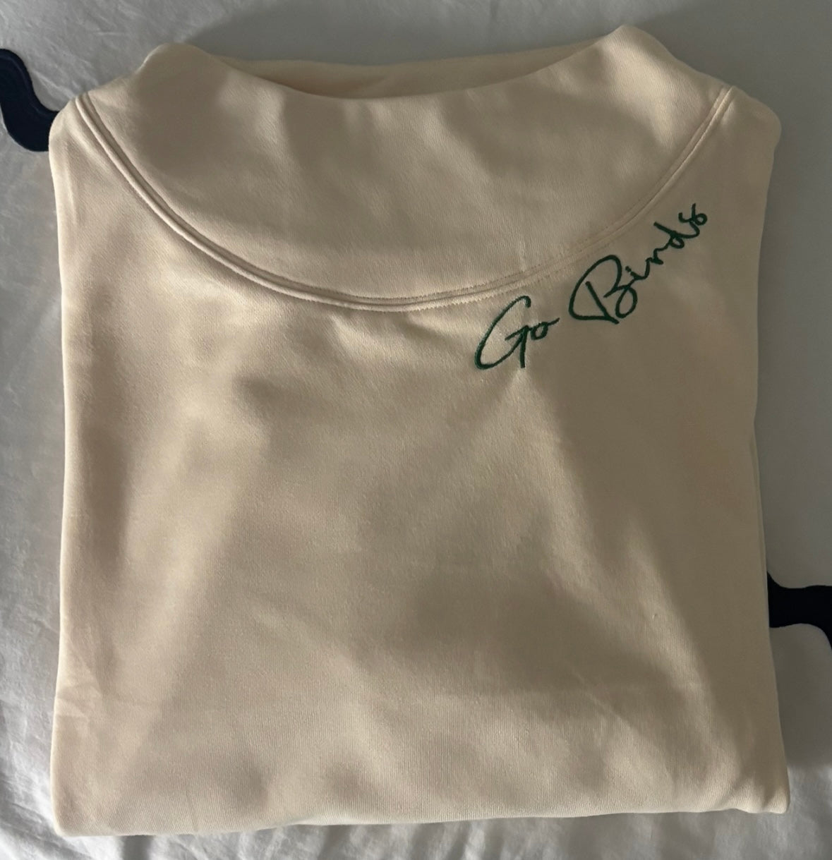 Embroidered Personalized Mock Neck Sweatshirt – Custom School, Team Name...