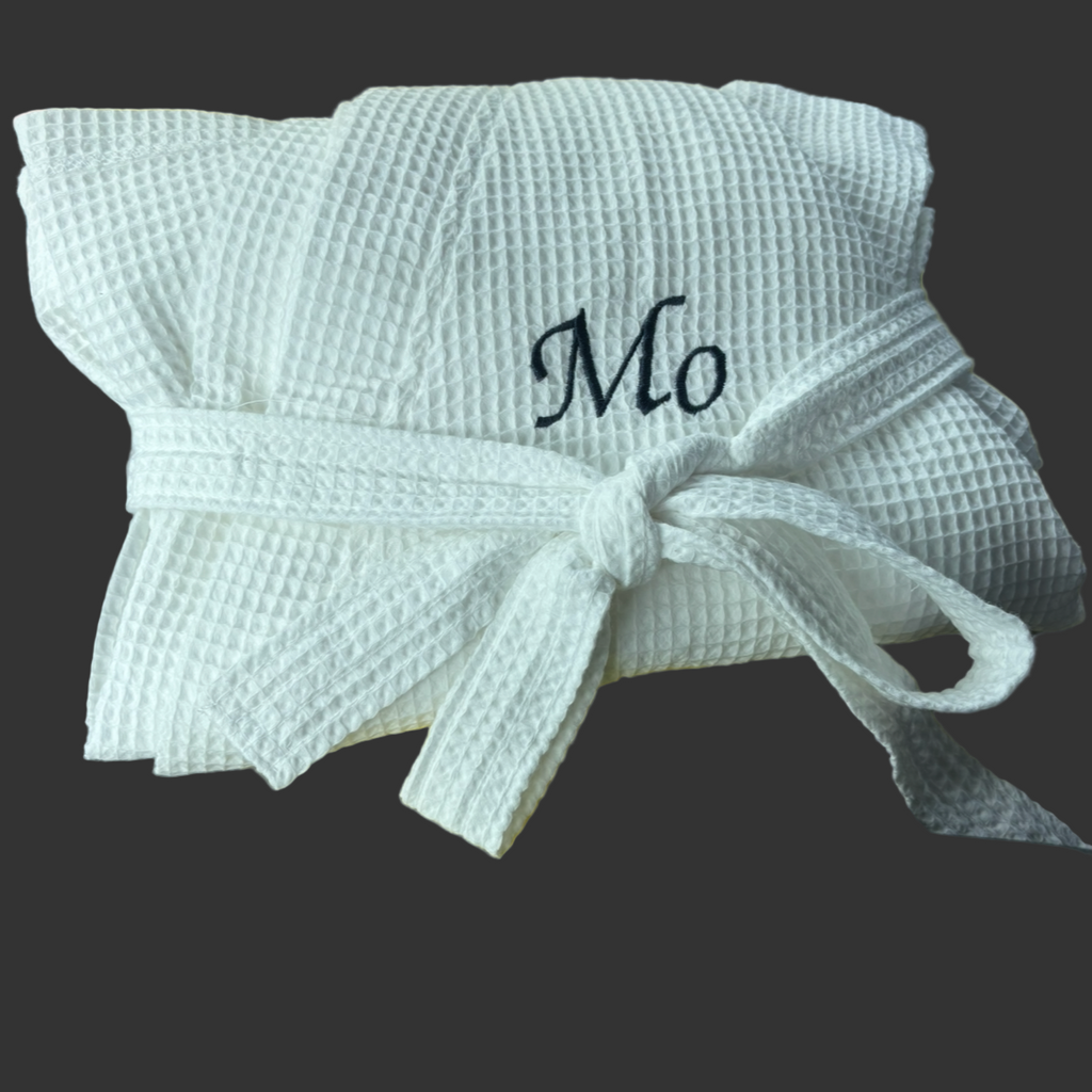 Waffle Kimono Robe – Soft Cotton Blend Spa & Lounge Robe