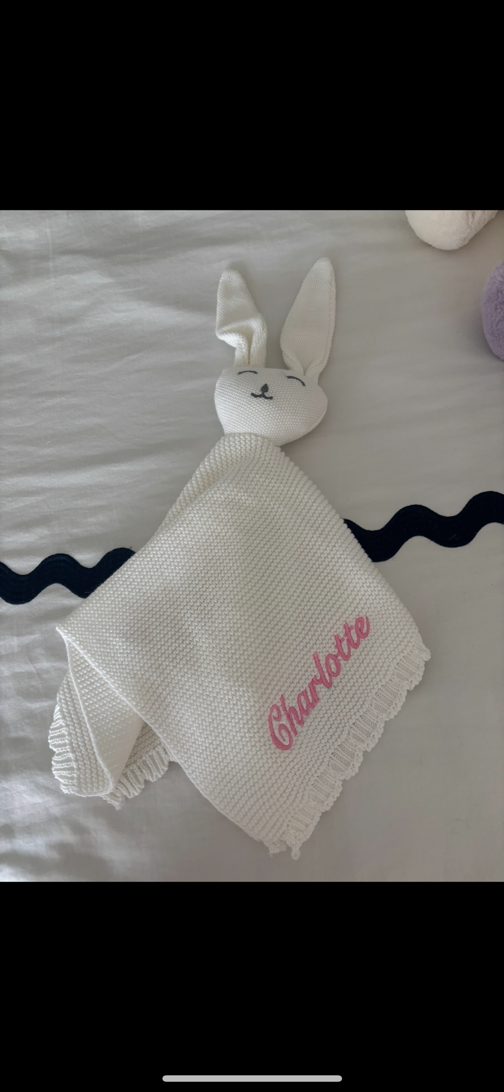Cozy Personalized Gift Set – Personalized Bunny Lovey & Matching Blanket for babies