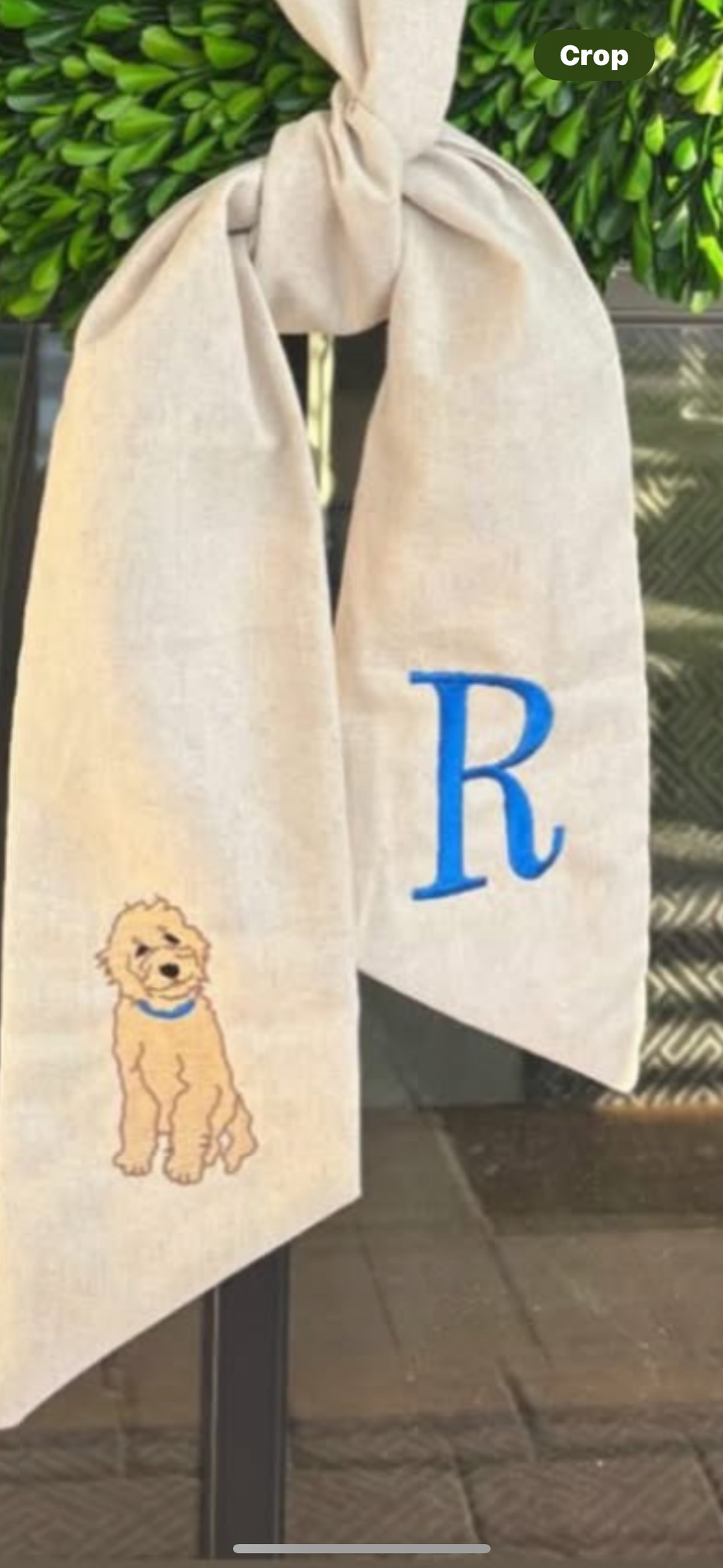 Wreath Sash – Personalized Wreath Sash