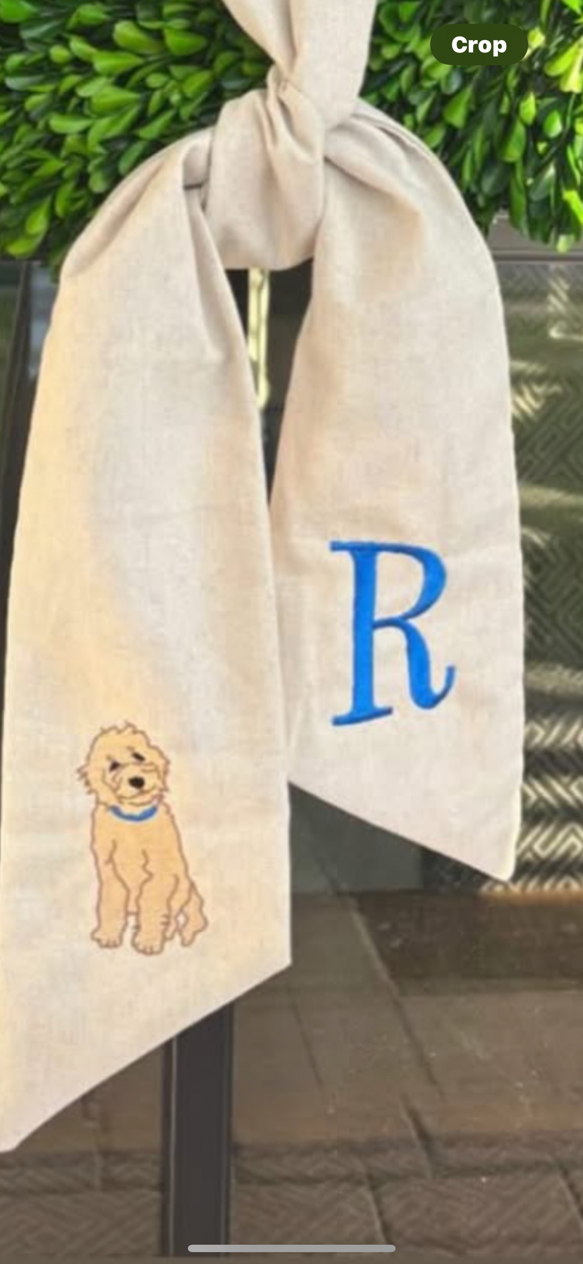 Wreath Sash – Personalized Wreath Sash